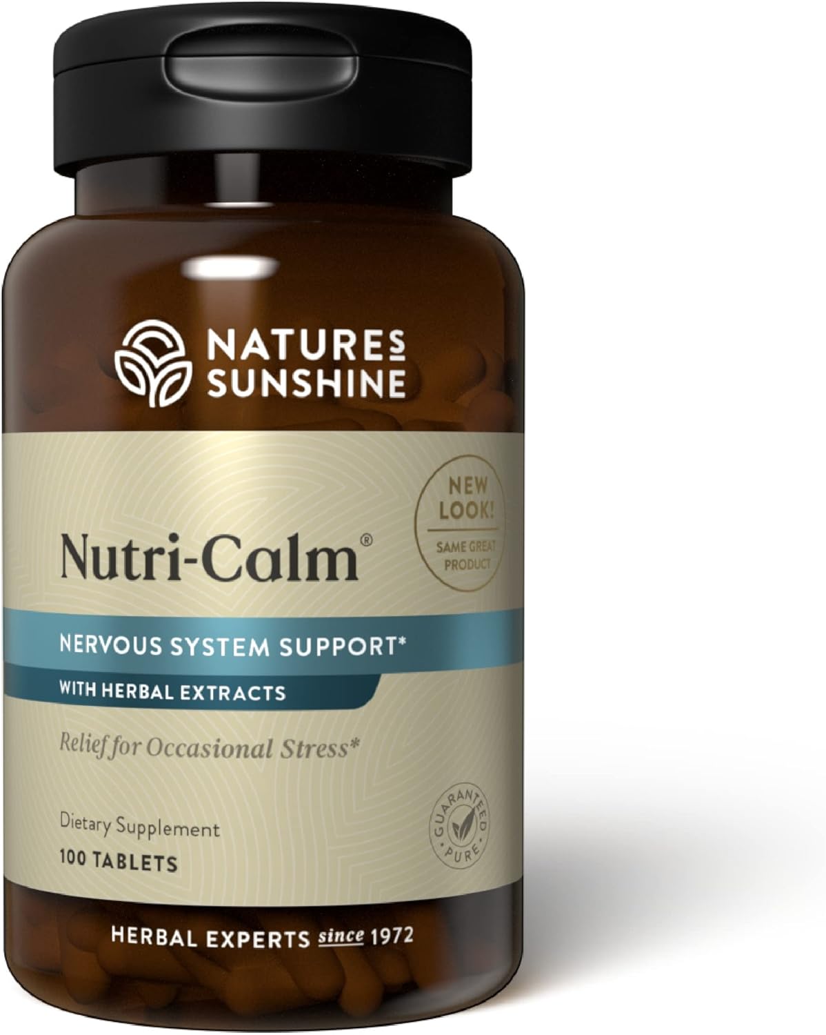 Nature's Sunshine Nutri-Calm- Herbal Stress Relief Supplement for Natural Relief, Mood Support and Boost, Nervous System Support - 100 Count