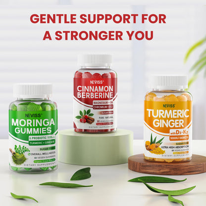 Ceylon Cinnamon Berberine Gummies 2000mg Sugar Free, Organic Berberine HCI Supplement with Ceylon Cinnamon, Bitter Melon, Green Tea, Chromium, Magnesium Glycinate & Methyl B12 for Women & Men, 120ct
