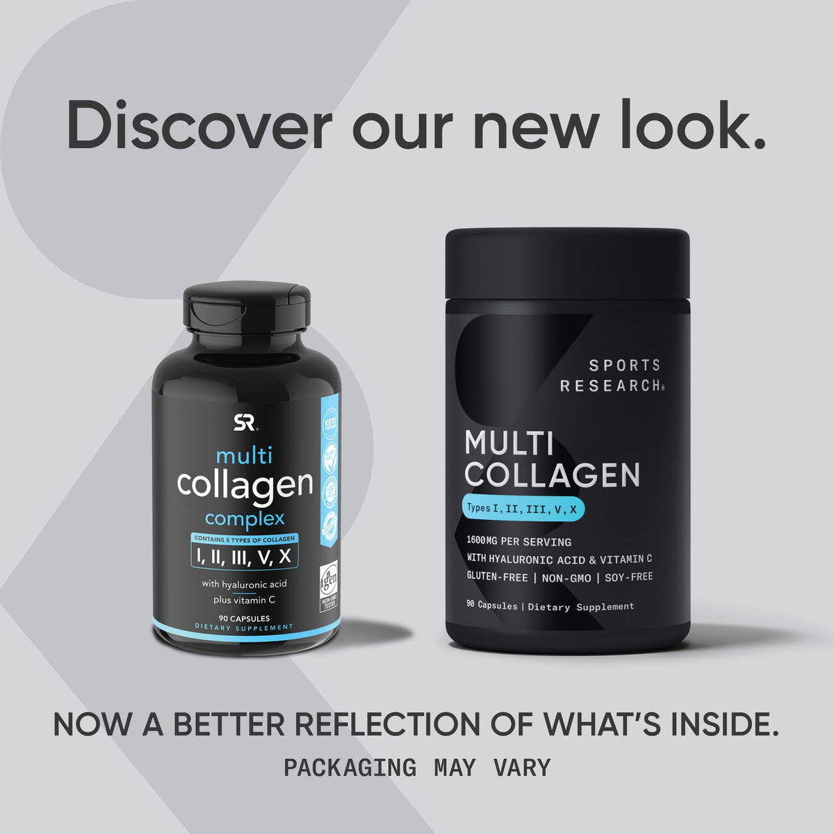 Sports Research Multi Collagen Pills (Type I, II, III, V, X) Hydrolyzed Collagen Peptides