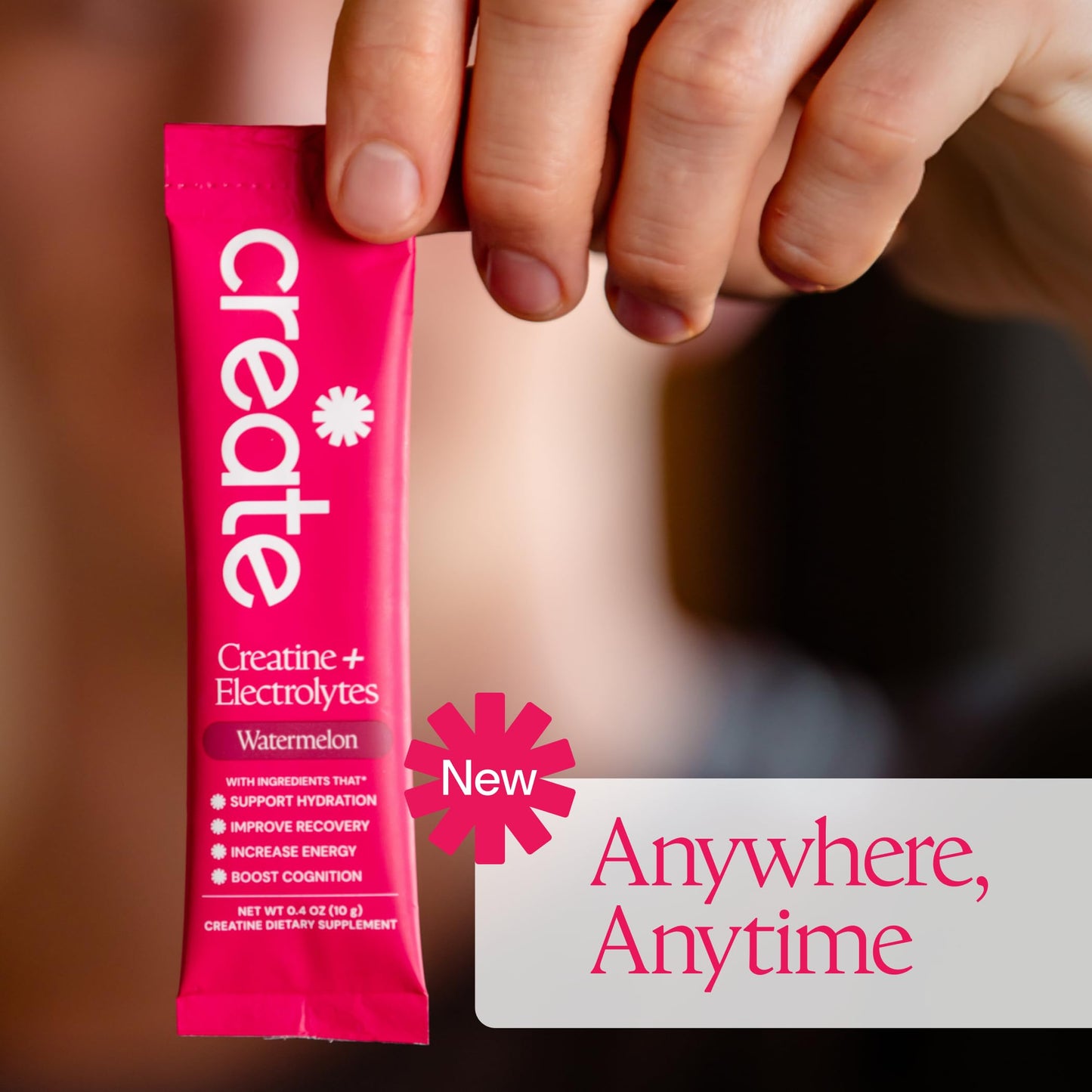 Create Creatine + Electrolytes – Energy & Strength – Variety Pack | NSF Certified for Sport – Daily Hydration Mix, 30 Sugar-Free Stick Packs with 1000mg Taurine, Supports Recovery & Endurance