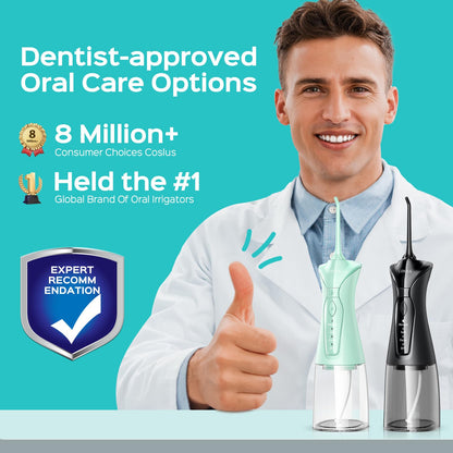 COSLUS C30 Water Dental Flosser, Upgraded DIY Mode, Black, 1Pcs