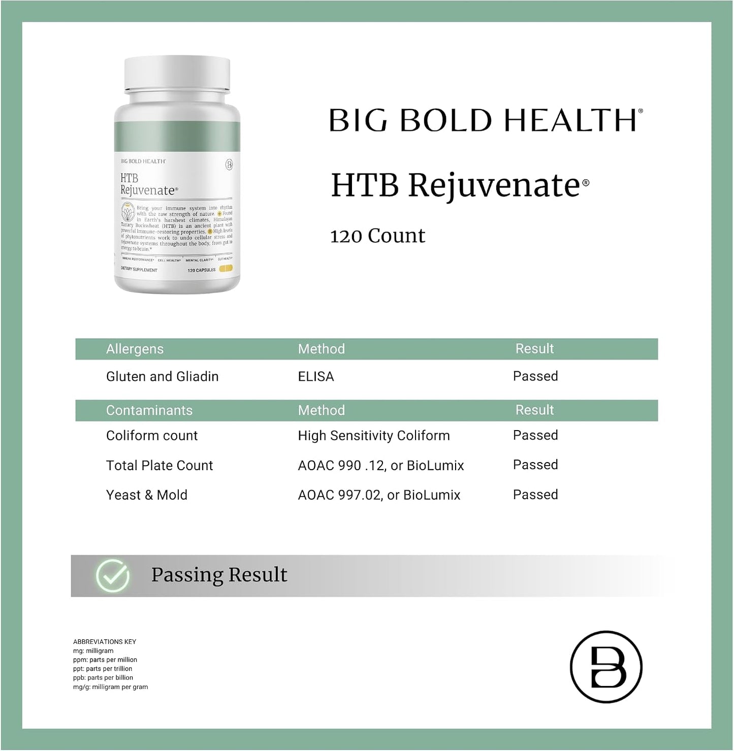 BIG BOLD HEALTH HTB Immune Rejuvenate - Himalayan Tartary Buckwheat - Polyphenols Supplement for Immune Support - Gluten Free, Dairy Free, Non-GMO Formula - 120 Vegetarian Capsules (2 Month Supply)