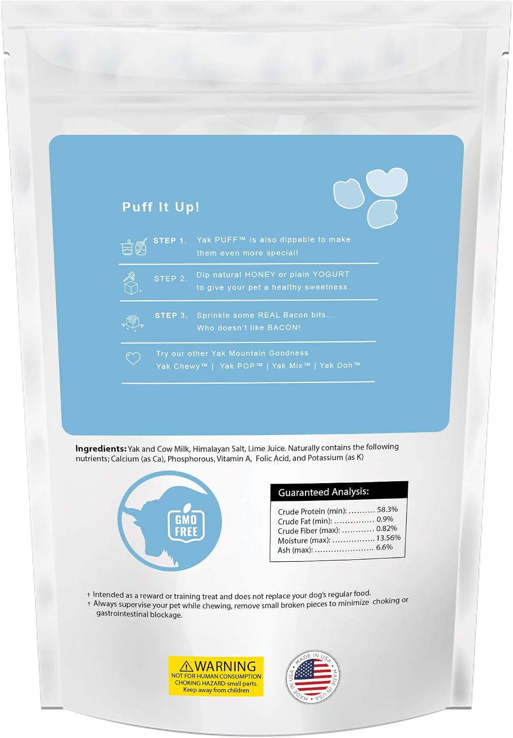 Puff 4oz - Healthy Himalayan Training Treat for Dog