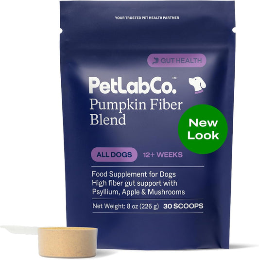 PetLab Co. Pumpkin Powder for Dogs, Supplement Powder | Fiber-rich prebiotic powder sprinkled onto food to support firm stools and a balanced gut