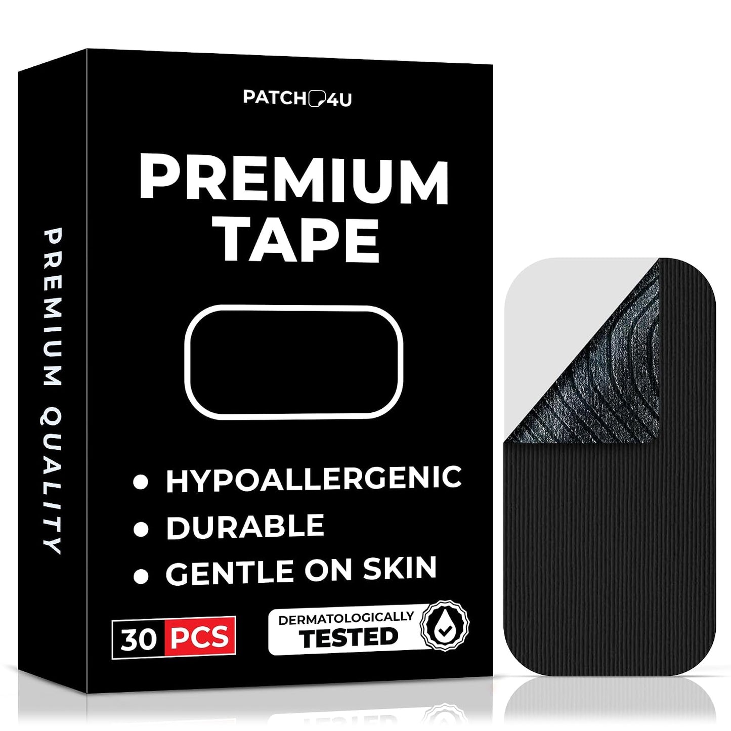 PATCH4U Premium Tape (30 Pack) - Pain Free Removal, Hypoallergenic | Latex Free & Gentle On Skin, Packaging May Vary, Skin Friendly Adhesive Cotton Tape