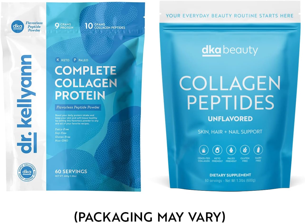 Dr. Kellyann Unflavored Collagen Peptides Powder (60 Servings) – Grass-Fed, Keto & Paleo-Friendly, Non-GMO, Gluten-Free, 1 Pack