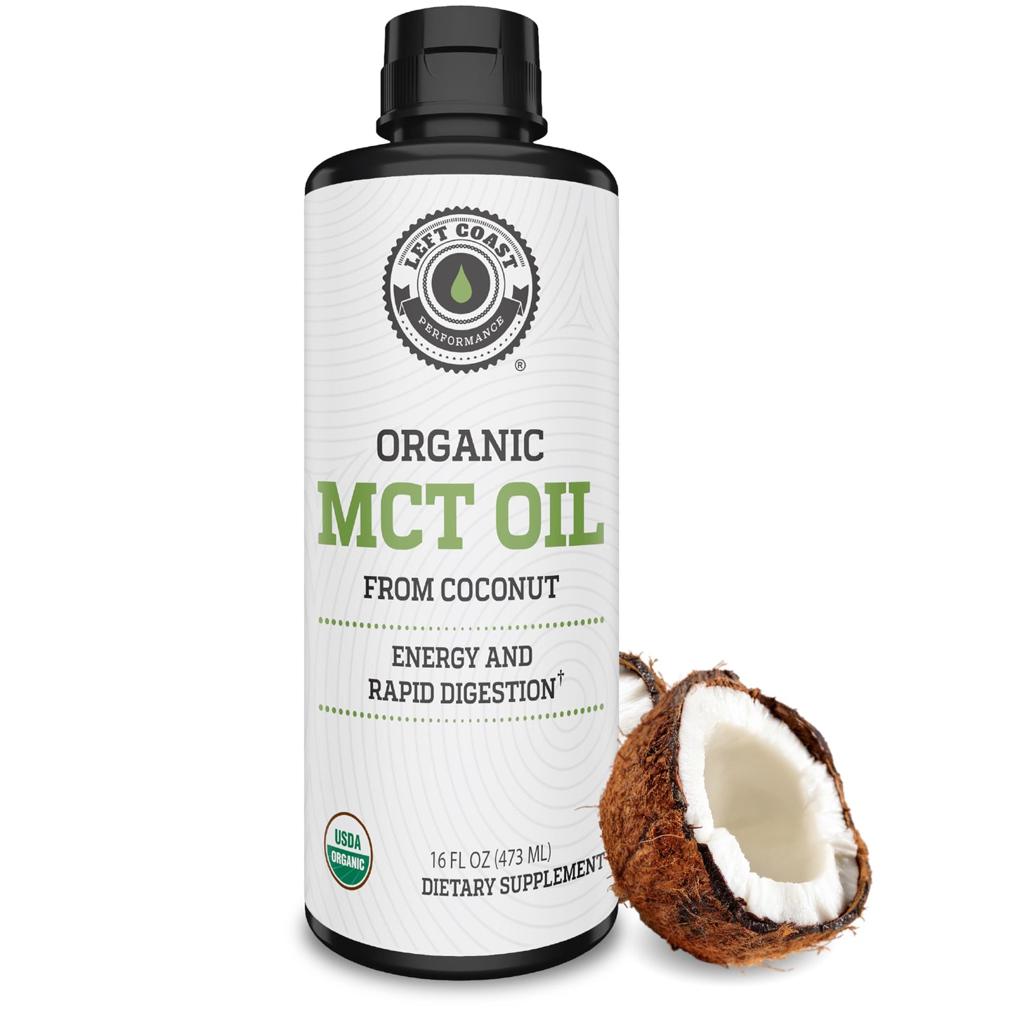 100% Coconut MCT Oil Liquid - MCT Oil C8 C10 for Sustained Mental Energy & Focus Support Great for Smoothies Salads Coffee & More - Palm Free Vegan Keto & Paleo Friendly 60+ Servings (32 Fl Oz)