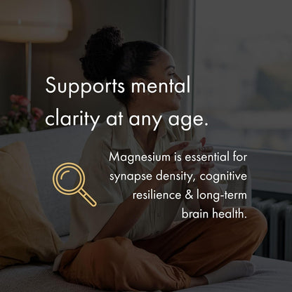 NAOMI Magtein® Magnesium L-Threonate 2000mg - Supports Healthy Cognitive Function, Working Memory & Focus - Patented MIT-Developed Formula, Brain Magnesium Support, Non-GMO, Vegan, 30-Day Supply