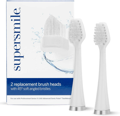 Supersmile Series II LS45 Replacement Brush Heads, White, 2-Count