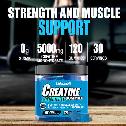 vidabotan Creatine Monohydrate Gummies for Men & Women-5g of Creatine Monohydrate