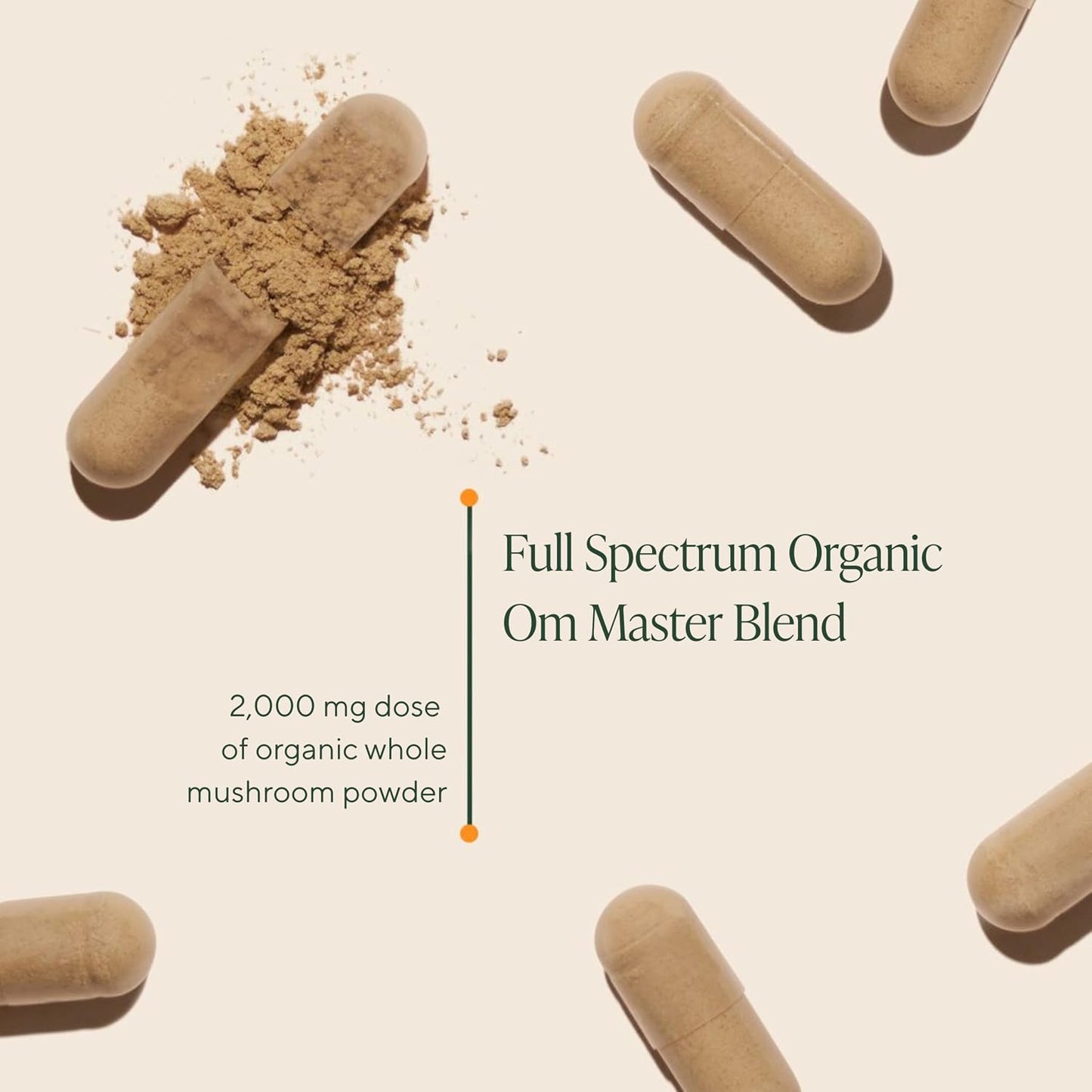 Om Master Blend Mushroom Capsules - Organic Mushroom Supplement with 10 Mushrooms and Ashwagandha – Supports Immunity, Gut Health & Stress Relief, 168 Count (56 Servings)