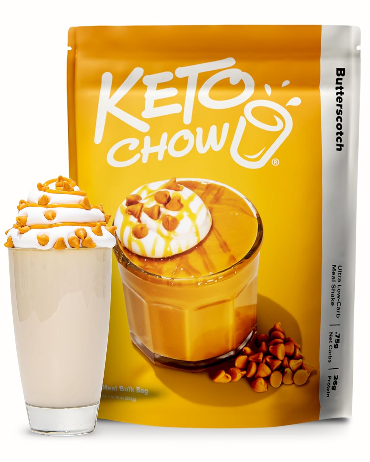 Keto Chow Chocolate Meal Replacement Shake Powder, 21 Meals