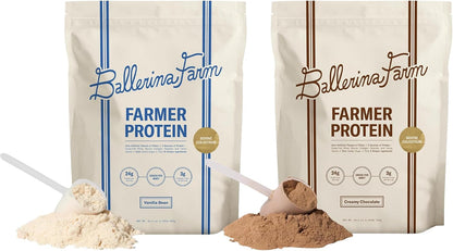Grass Fed Whey Protein Powder, Vanilla Bean + Creamy Chocolate, 24g Protein with Collagen Peptides, Bovine Colostrum, Hemp Hearts & Prebiotic Fiber, No Added Sugar, 40 Servings Total