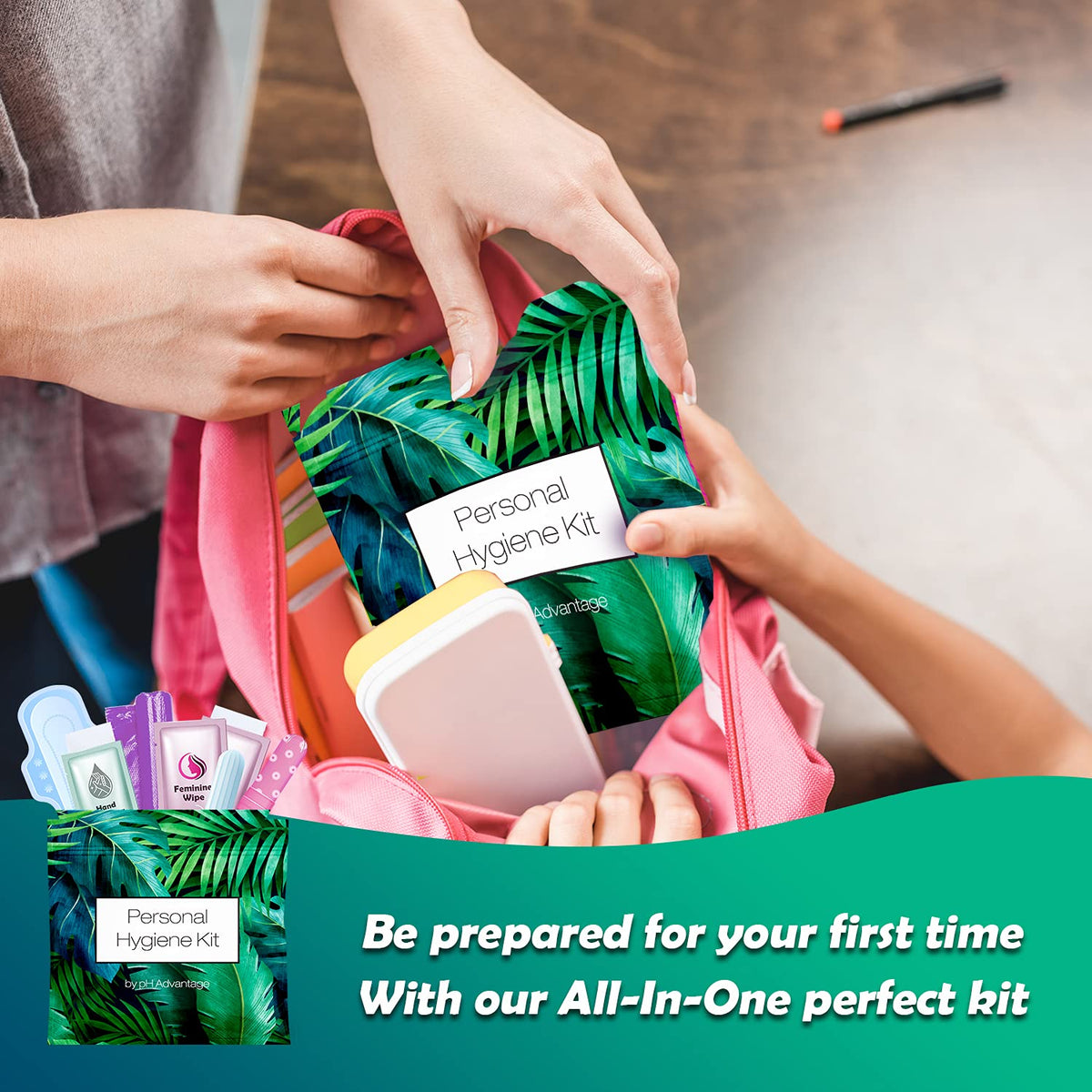 Menstrual Kit All-in-One | Convenience on The Go | Single Period Kit Pack for Travelling, Tweens