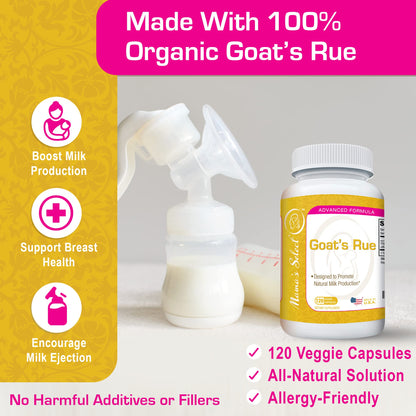 Mama's Select Organic Goat’s Rue Lactation Supplement for Breastfeeding - Increase Milk