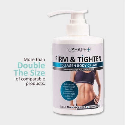 Reshape+ Collagen Body & Face Cream Moisturizing Skin Care Lotion, Skin Tightening Cellulite