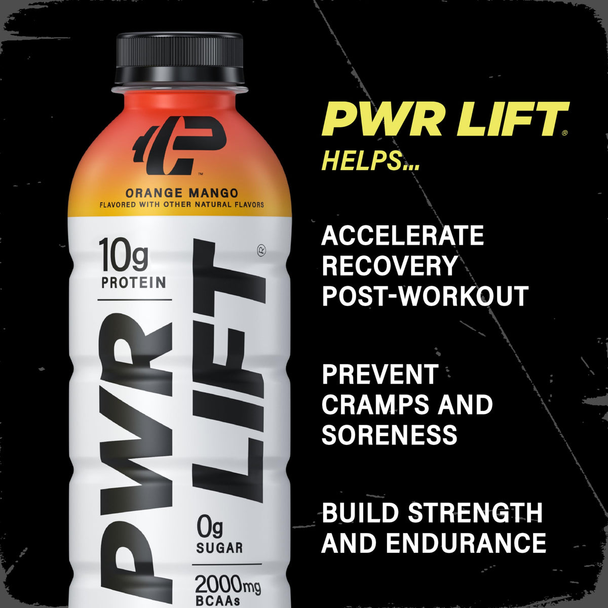 Whey Protein Water Sports Drink by PWR LIFT | Orange Mango | Keto, Vitamin B, Electrolyte
