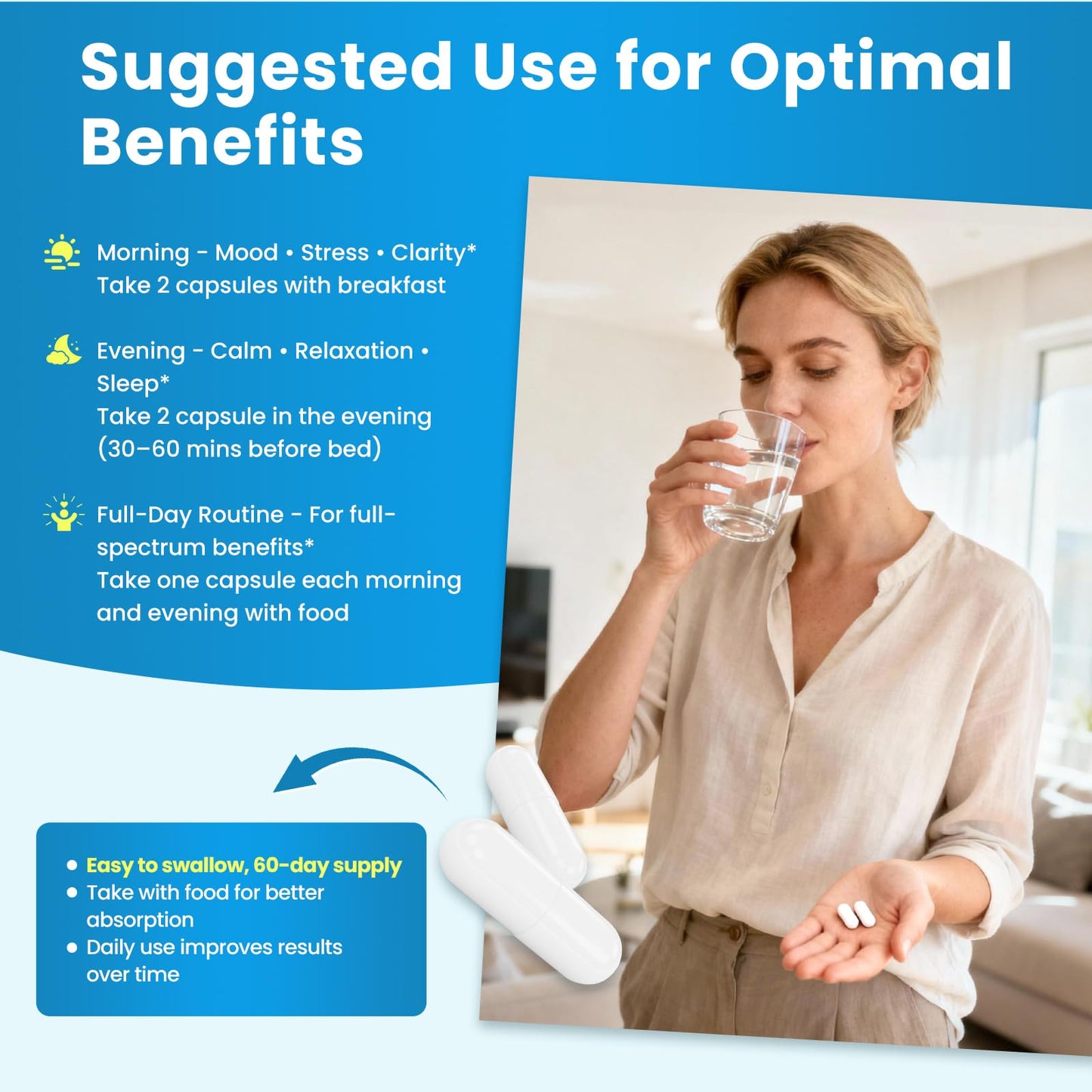Lithium Orotate 5/10mg, Mood & Brain Supplement, 120 Capsules, 2 Months | 13 in 1 with Ashwagandha, L-Theanine, Bacopa, Lions Mane, Magnesium, Zinc D3 B6 Folate B12 for Calm Focus, Cognitive & Energy