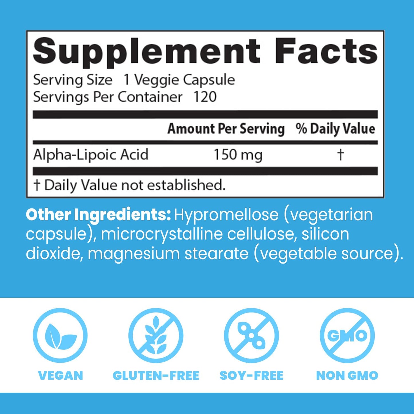 Doctor's Best Alpha Lipoic Acid Supplement 600mg - Alpha-Lipoic Acid Caps for Men & Women, ALA Antioxidant Support for Nerve Health, Aids in Cellular Function, Non GMO, Gluten Free - 60 Veg Capsules
