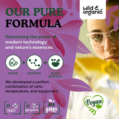 Wild & Organic Saffron Supplements 88.5 mg - Mood, Focus & Eye Support - Saffron Extract Liquid Drops - Add to Tea - 5-Month Supply - Crocus Sativus Herb - Vegan, Sugar & Alcohol-Free Tincture - 4 oz