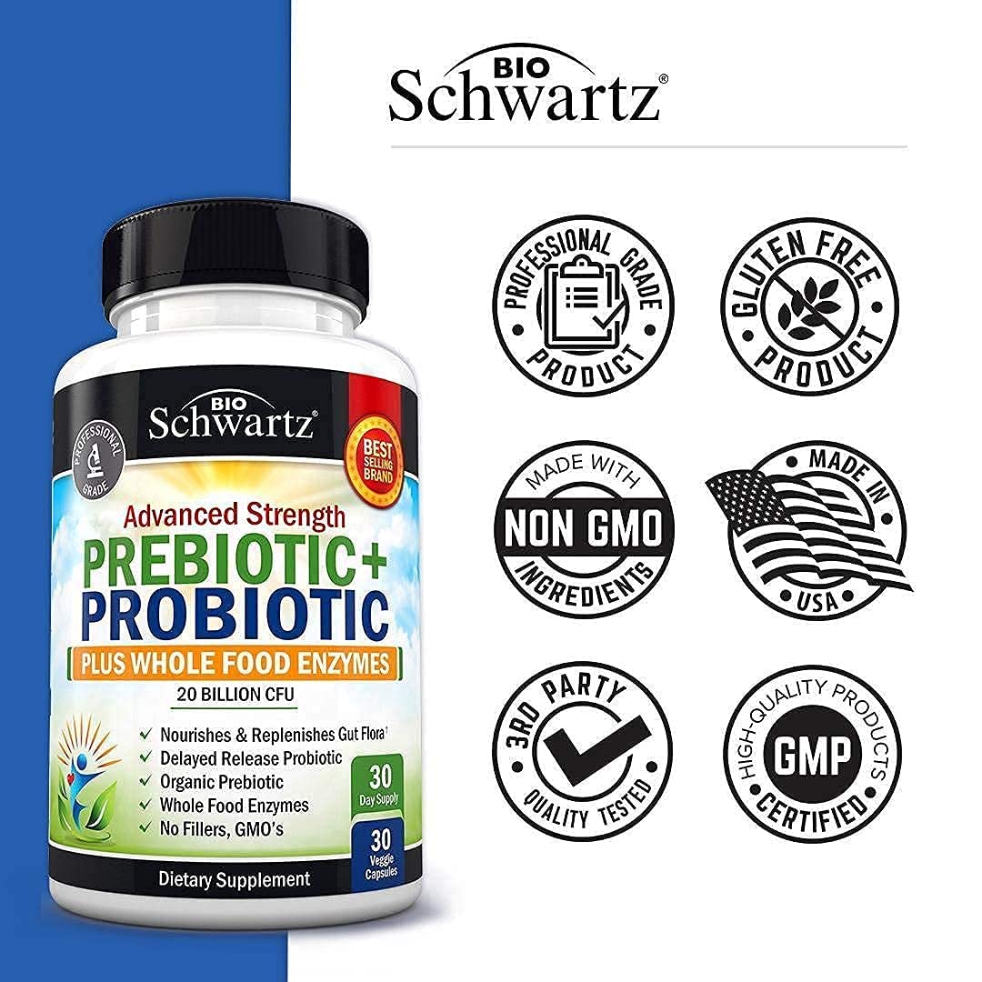 Probiotic & Prebiotic Digestive Health Capsules - 30ct, Gluten & Dairy Free, Non-GMO