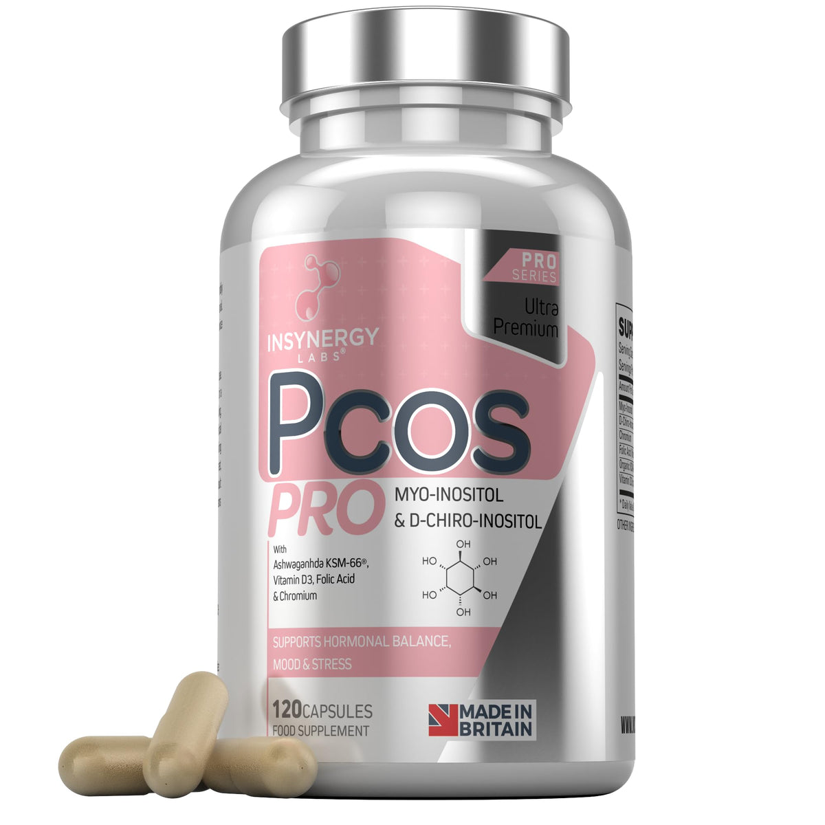 PCOS Pro - Ultra Premium Inositol PCOS Supplement (4X Extra Ingredients) Myo Inositol 