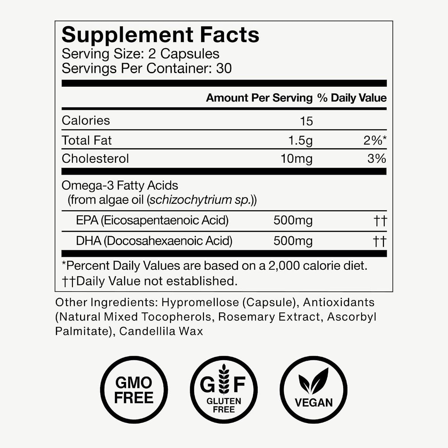 Momentous Vegan Omega-3 - Plant-Based EPA & DHA Supplement for Men & Women - Sourced from Algae Oil - Supports Heart, Joint, & Brain Health - NSF Certified for Sport - 1,000 mg - 30 Servings