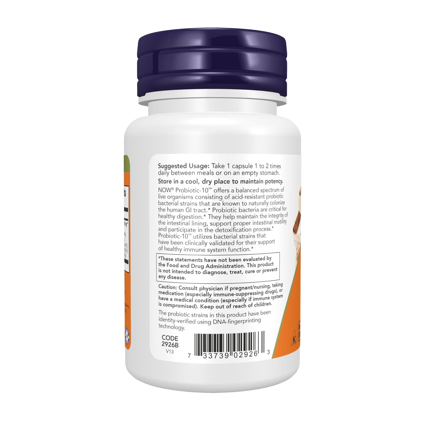 NOW Foods Supplements, Probiotic-10™, 25 Billion, with 10 Probiotic Strains, Dairy, Soy and Gluten Free, Strain Verified, 100 Veg Capsules