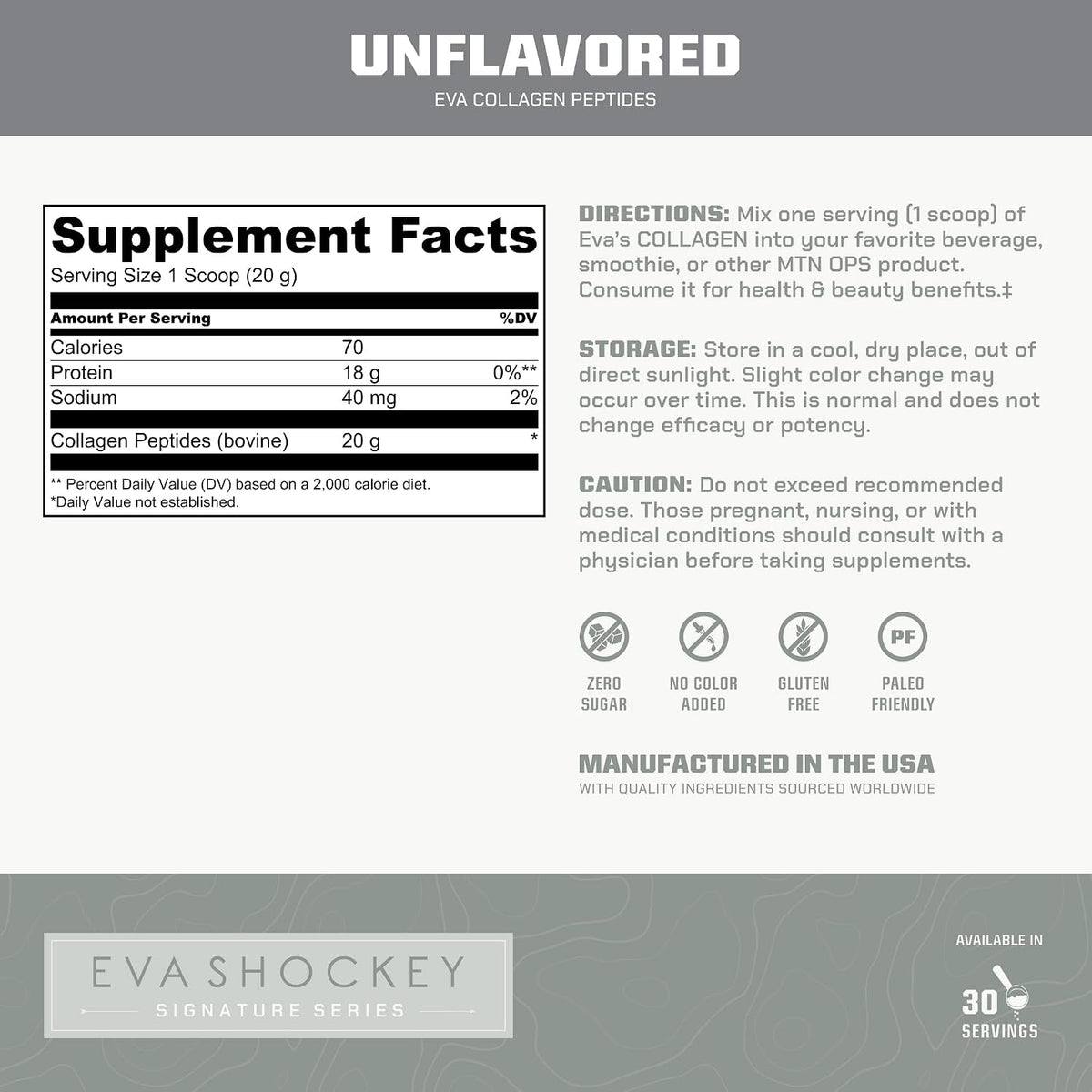 MTN OPS Collagen Peptides Protein Powder, Unflavored