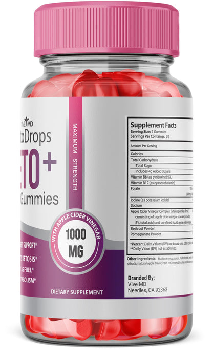 VIVE MD Keto Drops ACV Gummies Keto Drops ACV Gummies 525 MG Keto Drops Gummies