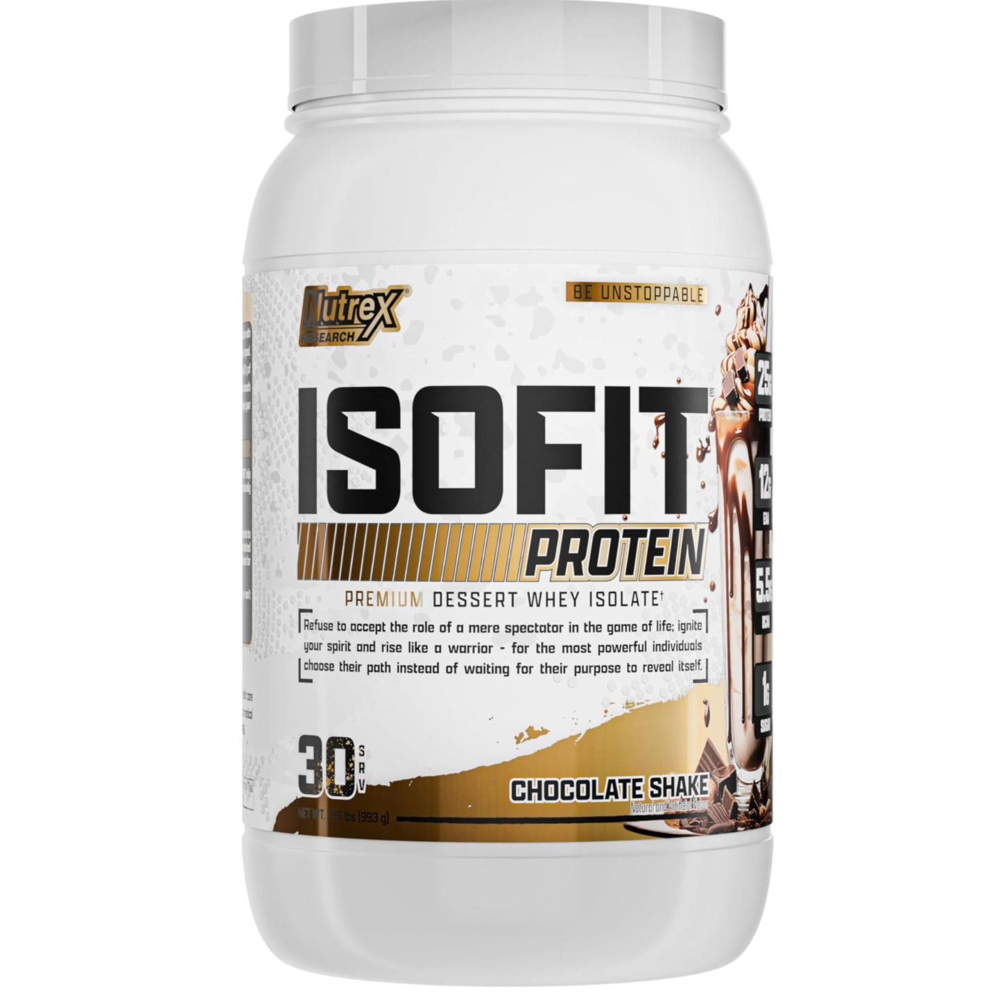 Nutrex Research IsoFit Whey Protein Powder Instantized 100% Whey Protein Isolate (30 Servings (Pack of 1), Vanilla Bean Ice Cream)