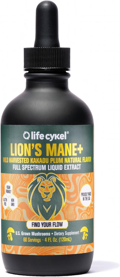 Life Cykel 4 Fl oz (Cordyceps+Reishi+ Lion's Mane) Bundle