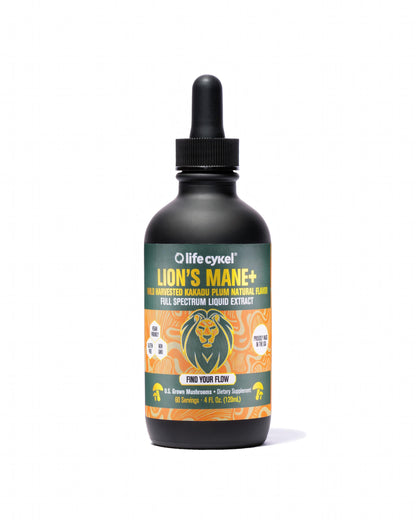 Life Cykel - Lion's Mane Mushroom Extract with Kakadu Plum - Brain Booster Nootropic for Memory, Focus & REM Sleep - Non-GMO, Organic Mushroom Tincture - 4 Fl Oz (60 Servings)