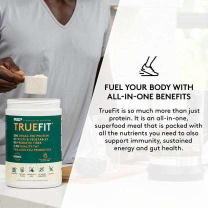 RSP NUTRITION TRUEFIT Protein Powder Meal Replacement Shake, 4.32 LB, Chocolate