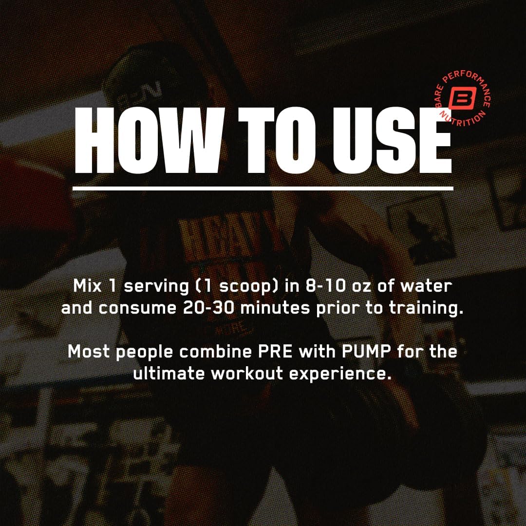 BARE PERFORMANCE NUTRITION, BPN Pump, Pre-Workout Muscle Pump Enhancer w/L-Citrulline, Increased Blood Flow/Oxygen Transport to Muscles, 25 Servings, Pink Lemonade