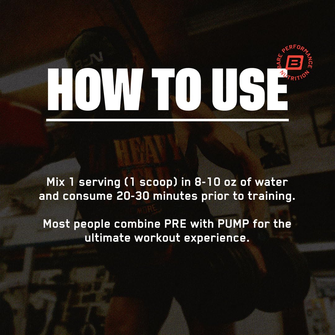 BARE PERFORMANCE NUTRITION, BPN Pump, Pre-Workout Muscle Pump Enhancer w/L-Citrulline, Increased Blood Flow/Oxygen Transport to Muscles, 25 Servings, Pink Lemonade