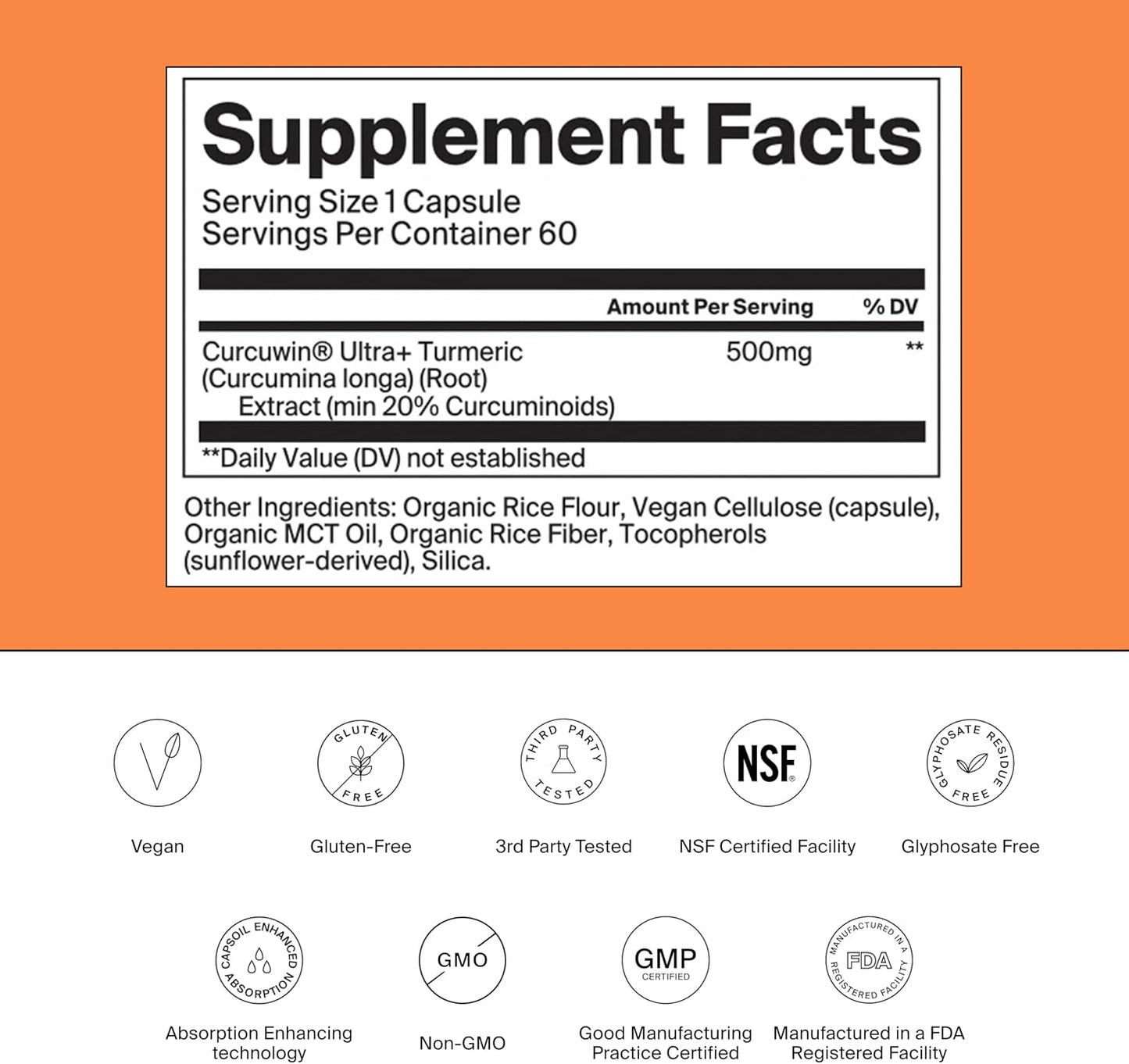 Curcumin - Turmeric Supplement Capsules - 60 Count | Anti-Inflammatory Ache Support, Bioavailable & Third-Party Tested, Seasonal Allergy & Response Aid, 149x Higher Absorption