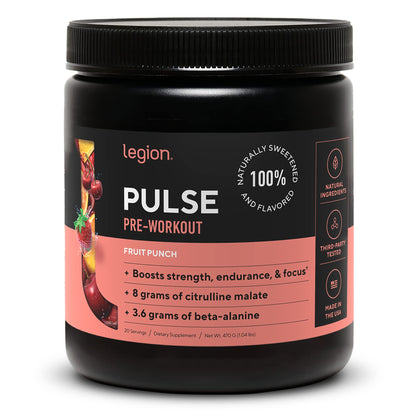 LEGION Pulse Pre Workout Supplement - All Natural Nitric Oxide Preworkout Drink 