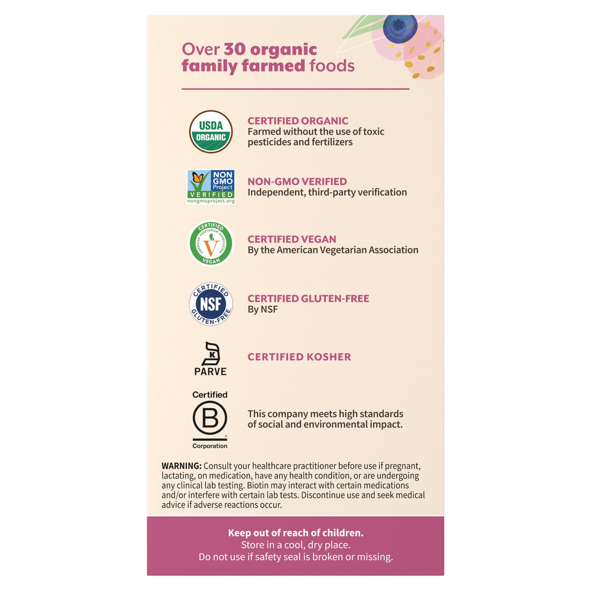 Garden of Life Organics Women 40+ Multivitamin, Vegan, 120 Tablets