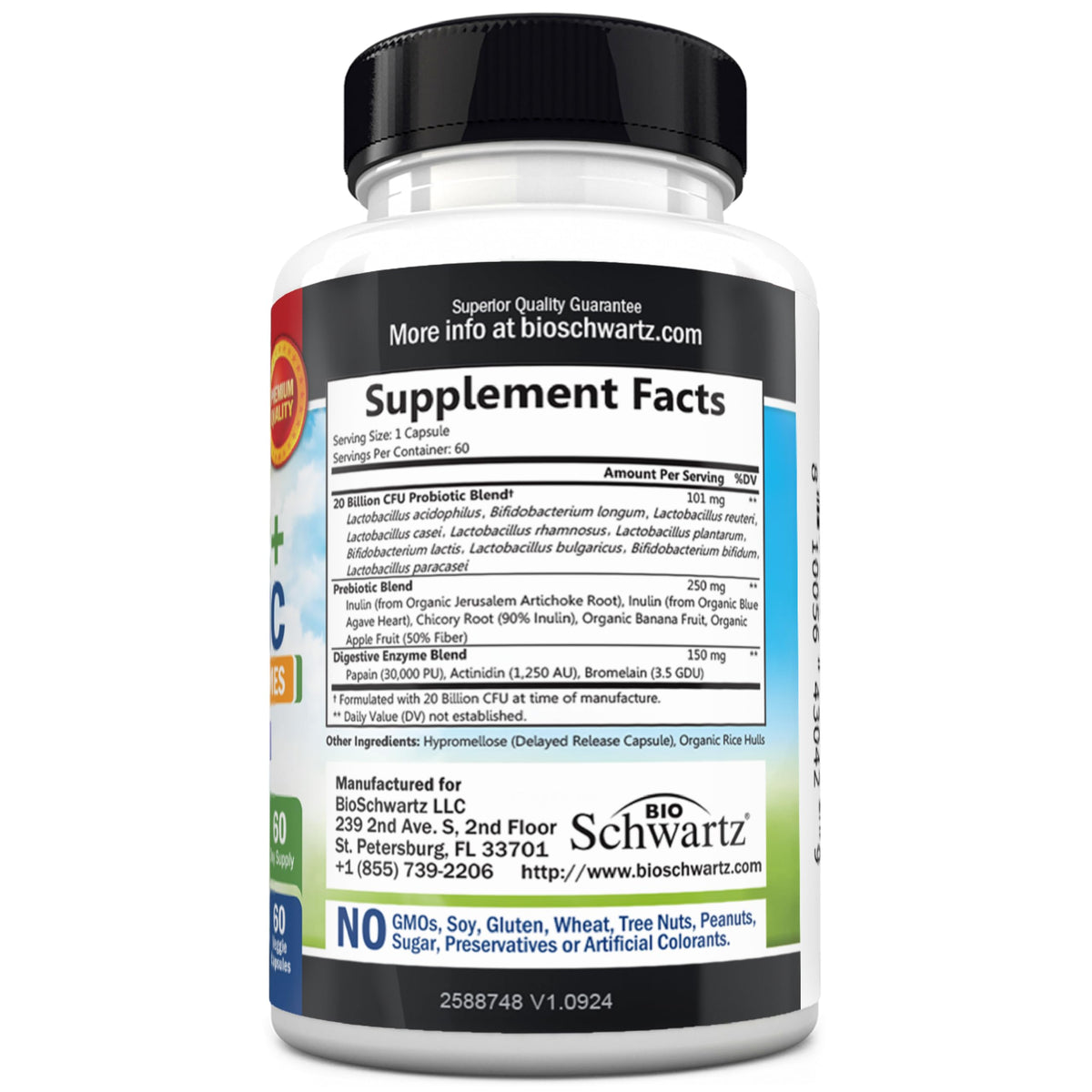 Advanced Prebiotics & Probiotics for Women & Men, 30 Capsules