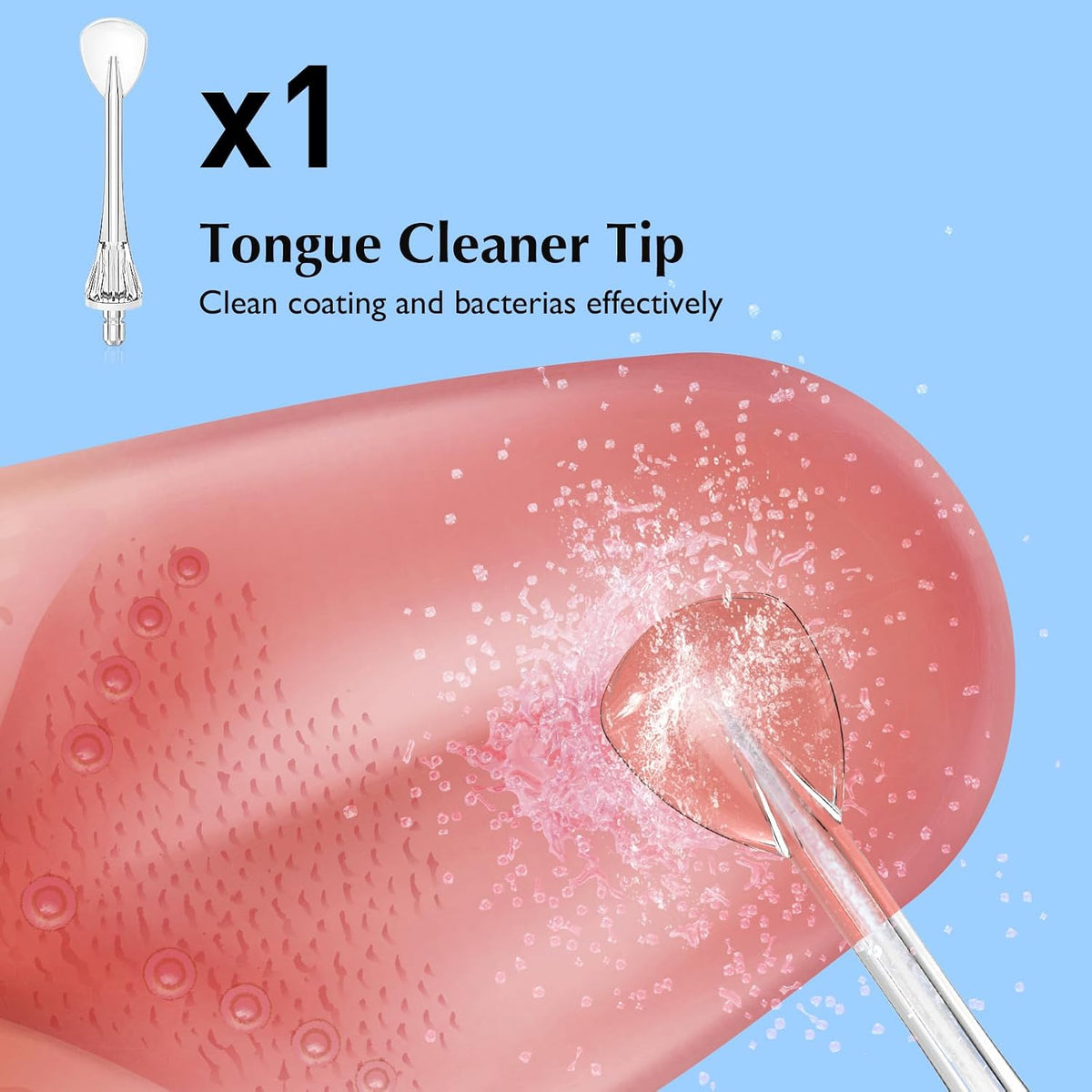 COSLUS Water Dental Flosser Teeth Pick & Water Dental Flosser Tip Replacement Heads