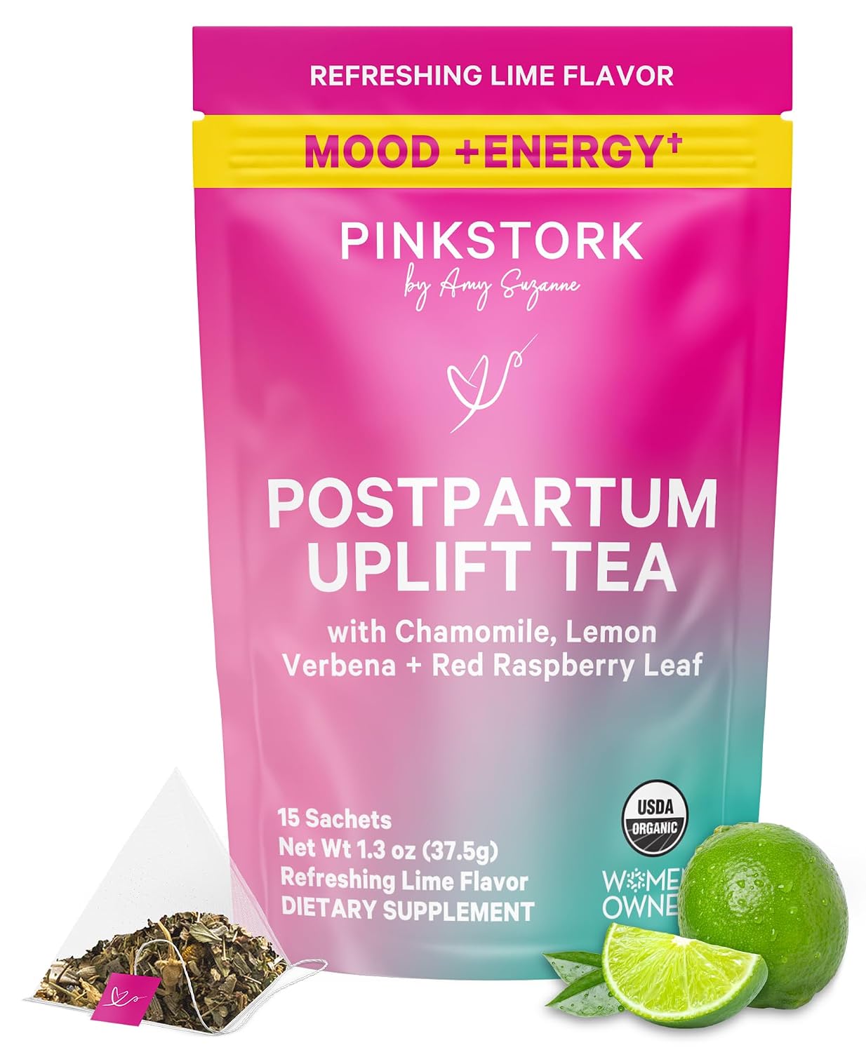 Pink Stork Postpartum Uplift® Mood Support Tea for Women
