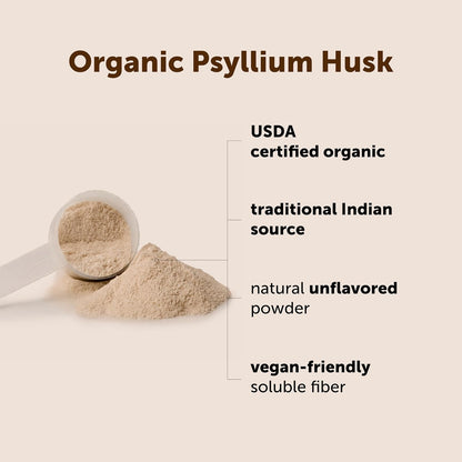 Micro Ingredients Organic Psyllium Husk Powder, 2lbs (32oz) | Daily Soluble Fiber Supplement | India Origin | Non-GMO, Keto Friendly, Vegan