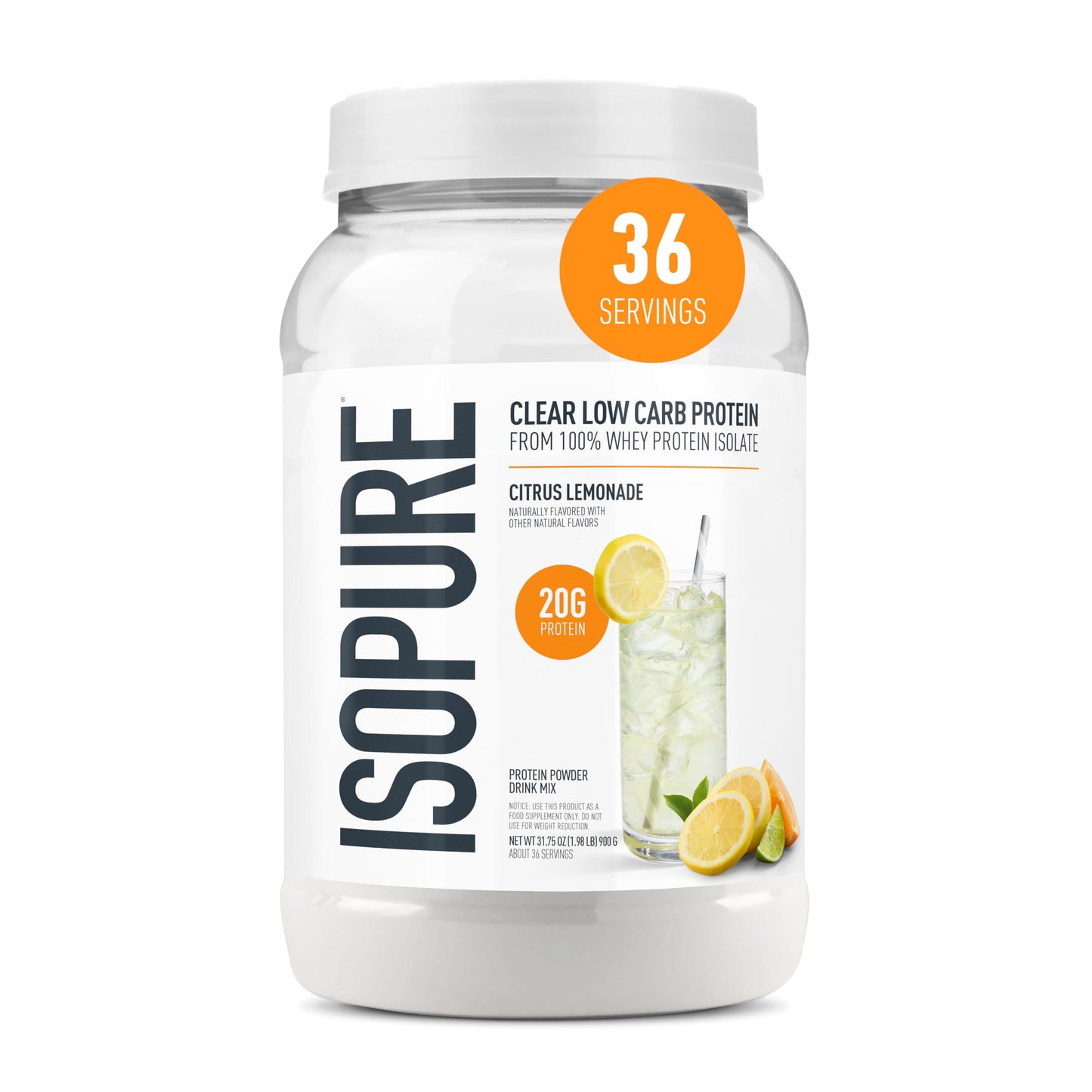 Isopure Clear Protein Stick Pack, Mixed Berry, 20 Count (Pack of 1)