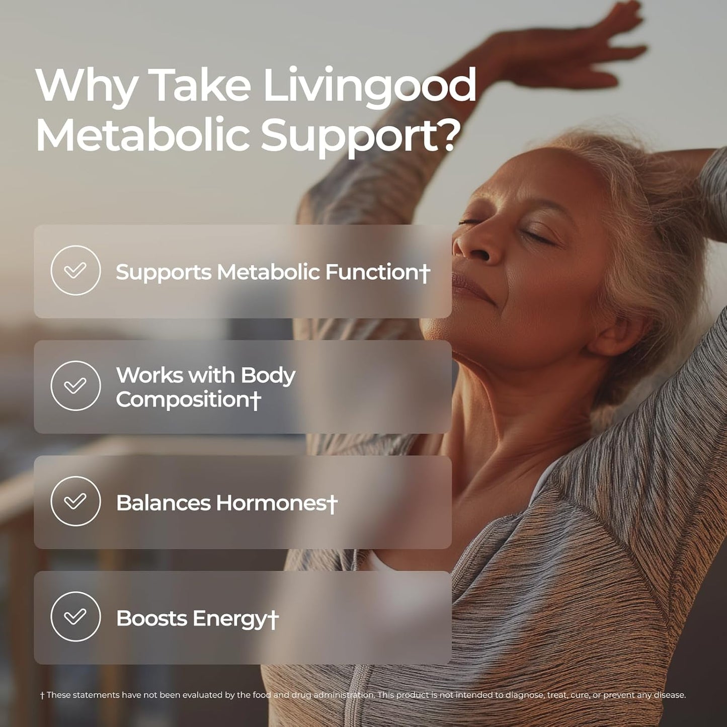 Livingood Daily Metabolism Booster for Women & Men, Metabolic Support (120 Vegetarian Capsules) - Metabolism Boost Supplement Supports Digestive & Heart Health - Non-GMO, Gluten-Free, & Vegan