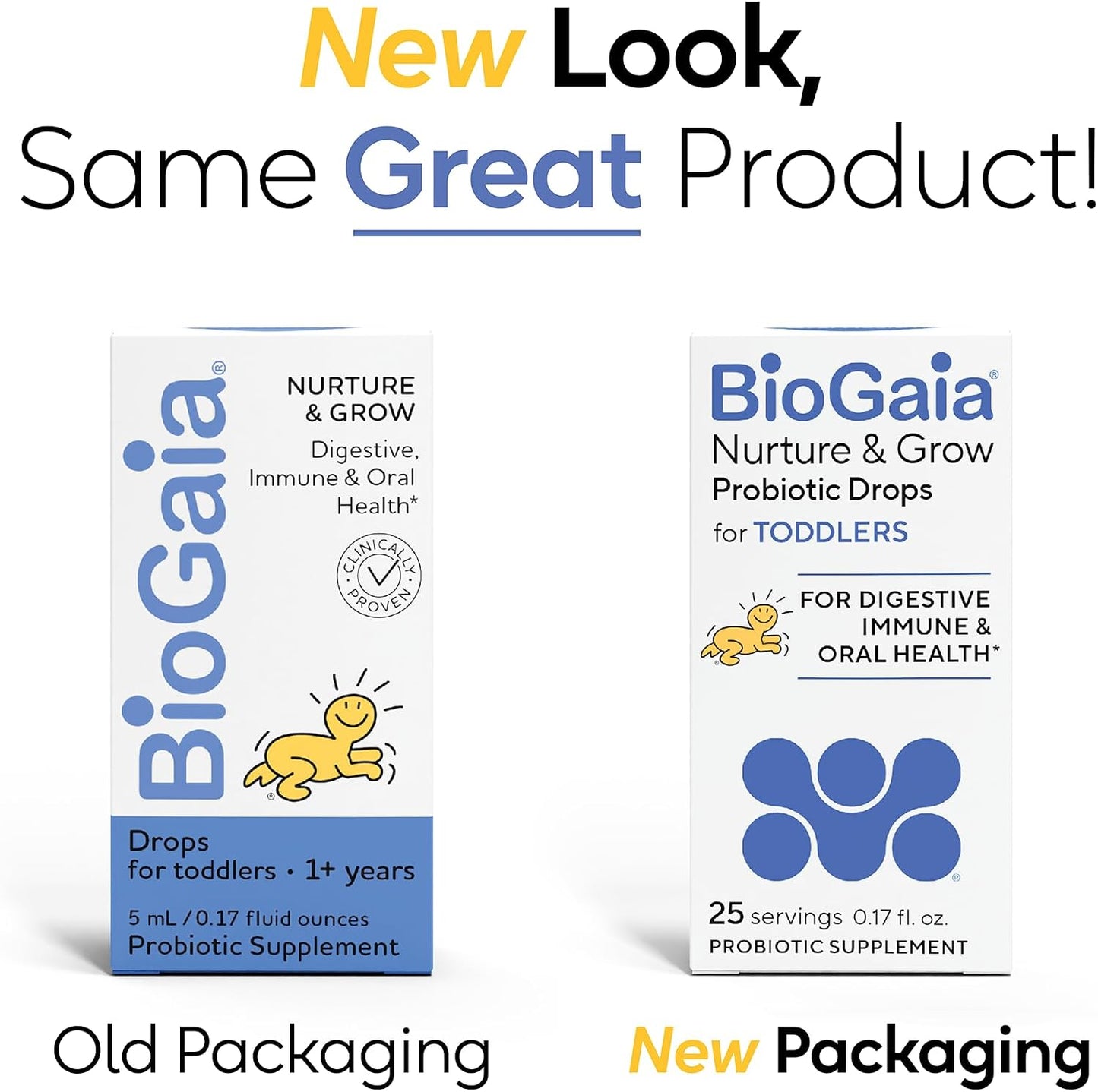 BioGaia Nurture & Grow Toddler Probiotic Drops | Gut, Immune & Oral Health | Age 1+ | Digestive Health & Regularity | Immune Support | Promotes Respiratory & Oral Health | Easy-to-use drops | 5mL