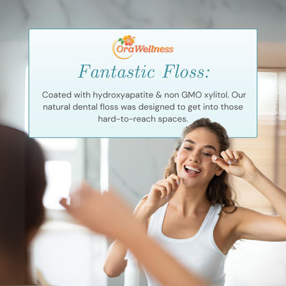 OraWellness Fantastic Floss, Hydroxyapatite Dental Floss for Teeth & Gums