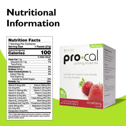 R-Kane Nutritionals Pro-Cal Pudding/Shake Mix, Low Calorie Protein Shake Powder
