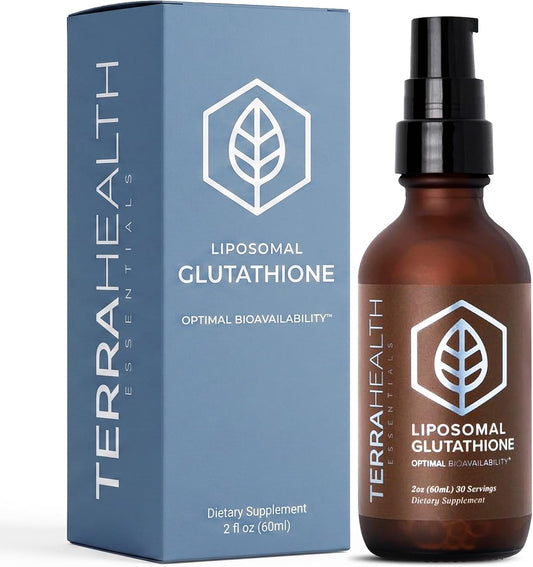 Terra Health Essentials - Liposomal Glutathione - Supports Immunity, Skin, Hair, and Healthy Aging - Maximum Absorption Glutathione Supplements - 30 Day Supply, 2oz
