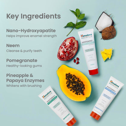 Himalaya Botanique Whitening+ Nano Hydroxyapatite Toothpaste, Mint, 4 oz